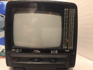 Action 5 Inch Black and White TV with AM FM Radio 3