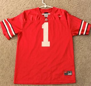 The Ohio State Buckeyes 1 Nike Team Red/home Football Jersey Youth Large 16 - 18
