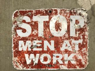 Railroad Stop Men At Work 15 X 12 Sign