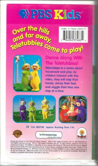 Teletubbies - Dance With The Teletubbies VHS 1998 Vol 2 PBS Kids Children VTG 2