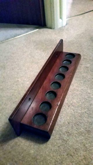 Vintage Wooden Snooker Cue Rack Base For 6 Cues And 2 Rests Mahogany (?)