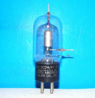 Type 3c24 Vt - 204 Philips Jan Vacuum Tube Valve Vintage Electron Audio Amplifier