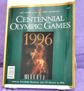 Atlanta Olympics 1996 Centennial Games Official Souvenir Program Book Hologram