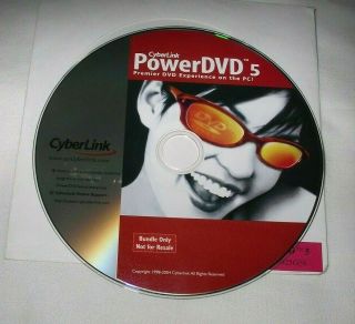 Vintage Pc Cd Rom Cyberlink Powerdvd 5 Computer Software