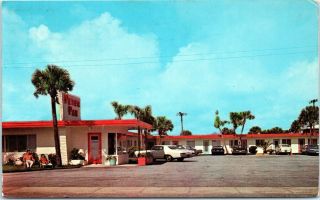 1960s Vintage Florida Postcard Peter Pan Motel Atlantic Avenue Daytona Beach Fl