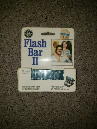 Vintage Ge General Electric Flash Bar Ii For Polaroid Sx - 70 Cameras