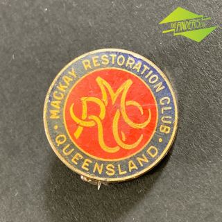Vintage Mackay Restoration Club Enamelled Badge Queensland Vintage Car Club