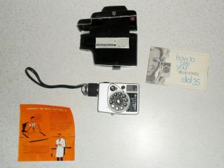 Vintage Bell & Howell Dial 35 Camera With Case And Instructions,  Or Re