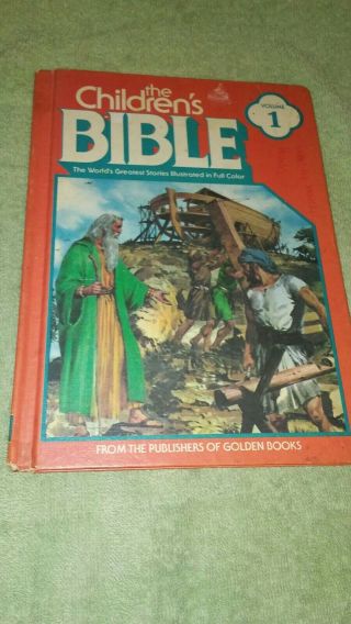 Vintage.  The Childrens Bible Volume 1.  Golen Books Publishing.  Illustrated In Co