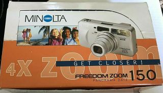 Minolta Freedom Zoom 150 Panorama Date Multi Af 37.  5 - 150mm Zoom Uses 35mm Film