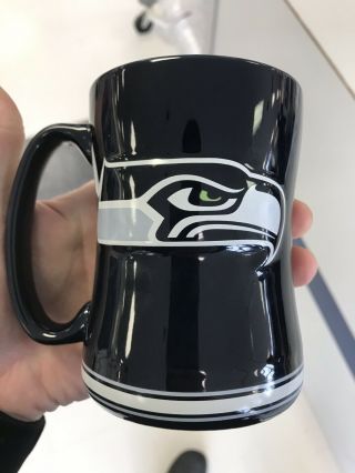 Nfl Seattle Seahawks Coffee Mug Boelter Sculpted Ceramic 2014