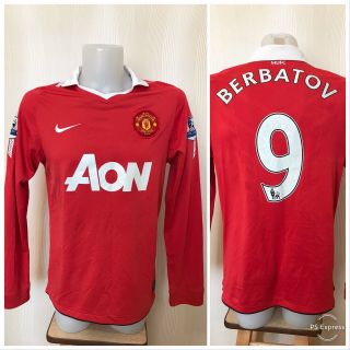 Manchester United 9 Berbatov 2010/2011 Home Size M Soccer Fotball Shirt Jersey
