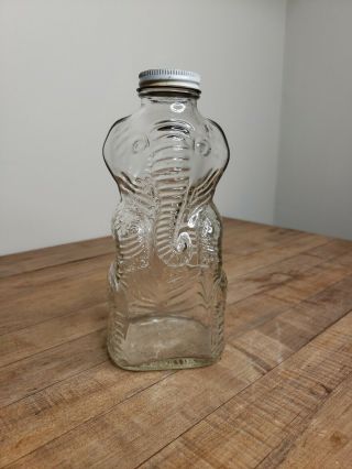 Vintage Grapette Glass Elephant Bottle