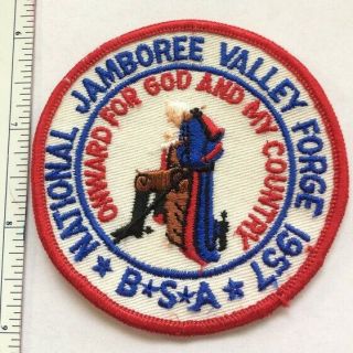 Vintage Boy Scout Patch.  1957 Valley Forge National Jamboree.