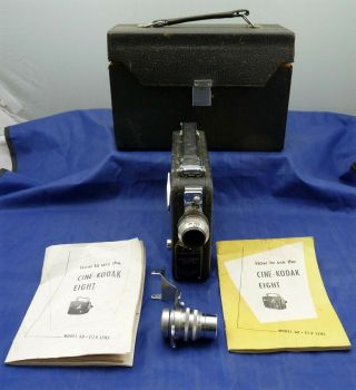 Vintage Cine Kodak Eight Model 60 Movie Camera With Case C 31