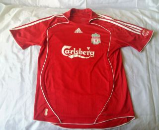 Liverpool 2006 - 2007 Adidas Football Soccer Shirt Jersey Red Mens Size: L