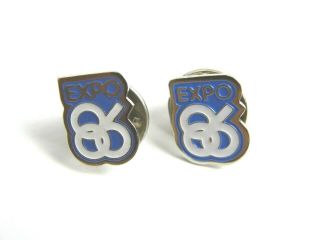 2x Expo Canada Vintage Pin Size 5/16 " Tall 3/16 " Wide