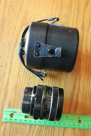 Vivitar Auto 28mm Wide Angle Camera Lens 1:2.  8 Vintage No 378003836 W/ Case