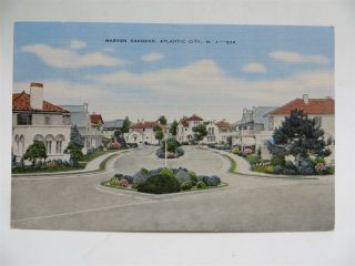 Vintage Postcard - Marven Gardens,  Atlantic City,  Nj