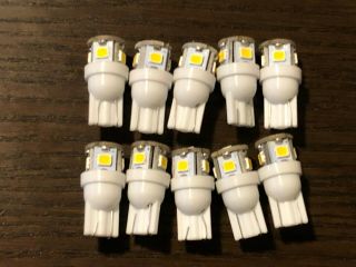 10 Warm White 8v Wedge Lamp Led Light Bulbs For Pioneer Project/one Receiver