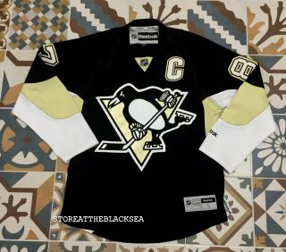 Pittsburgh Penguins 87 Crosby Ice Hockey Shirt Jersey Trikot Reebok Men S
