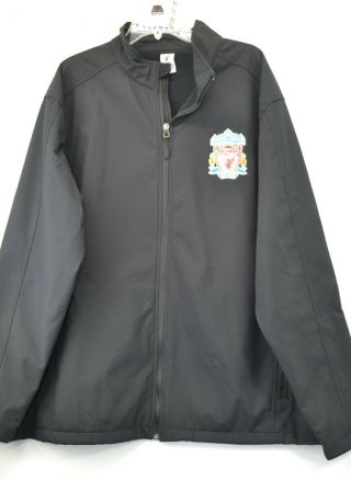 Liverpool Football Club Official Soccer Mens 3xl Black Full Zip Jacket (hu)
