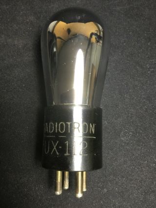 Rca Radiotron Ux - 112 (12a) Radio Amplifier Vacuum Tube Globe Nos 9.  6953