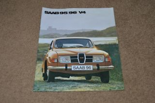 Saab 95 96 V4 Vintage 1970s Car Sales Brochure