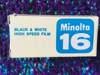 Minolta 16 ASA 320 DIN 26 Black & White High Speed Film Cartridge - NOS 3