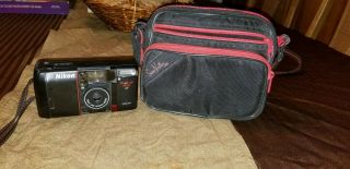 Nikon Teletouch 300 Af Auto Focus Point And Shoot 35mm Film Camera Carrying Case