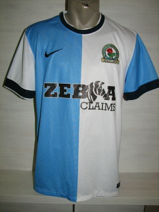 Blackburn Rovers Fc 2014 - 15 Home Shirt Nike Jersey Size M