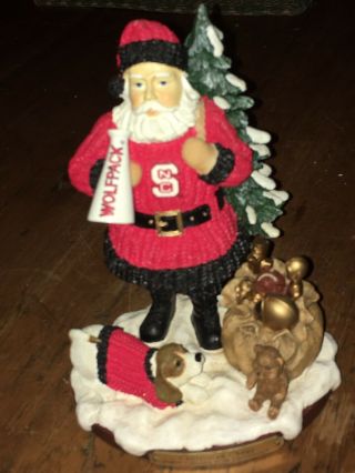 Nc State Christmas Cheer Santa Figurine,  Fifth In A Limited Edition Series.