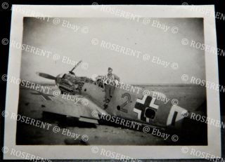 Ww2 Egypt - A Wreaked Luftwaffe Me 109 2,  1 - Photo 8.  5 By 6cm