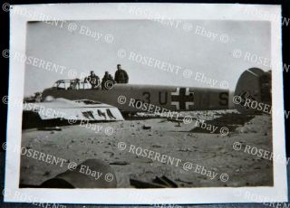 Ww2 Egypt - A Wreaked Luftwaffe Me 110 3 U,  M S - Fuka - Photo 8.  5 By 6cm