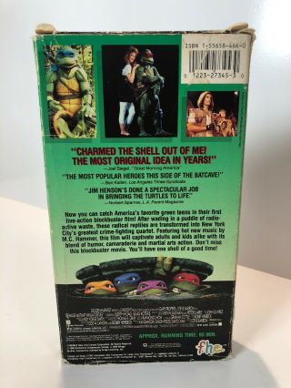 Vintage VHS 1990 Teenage Mutant Ninja Turtles The Movie - FHE VHS Tape. 2