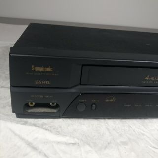 Symphonic SL2940 4 Head 19 Micron VCR Player HQ VHS Recorder 2