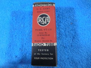 Rca / U.  S.  Army Vt - 138/ 1629 Made For Western Electric Nos Eye Tube.