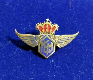 Antique,  Rare Lapel Pin Badge Brooche From Klm - Royal Dutch Airlines - Portugal