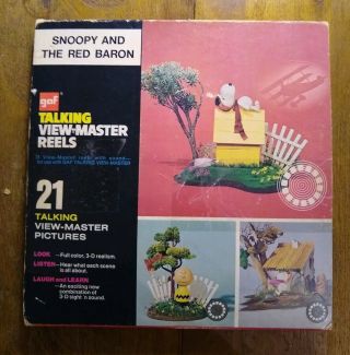 Snoopy And The Red Baron View Master Talking Reels Gaf 1969 Vintage