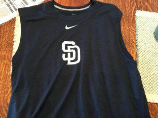 San Diego Padres,  Tee Shirt,  Nike,  Dri - Fit,  Size L,  Major League Baseball,  Sleeveless