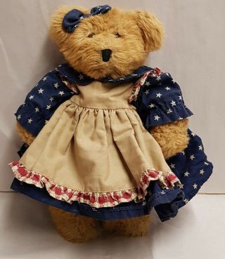Russ Berrie Amelia Teddy Bear Soft Plush Toy Small 27cm Long Colonial Costume