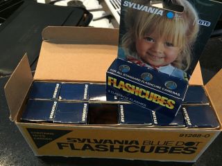 Sylvania Blue Dot Flash Cubes - " Old " Stock,  Full Box