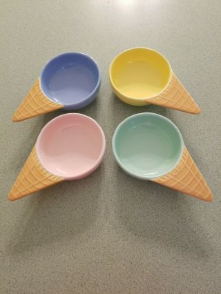 Lillian Vernon Ice Cream Bowls - Set Of 4 - Vintage Hard To Find