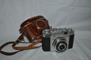 Zeiss Ikon Contina 35mm Film Camera W/ Novar - Anastigmat 45mm F3.  5 Lens & Case