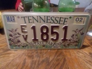 Tennessee License Plate State Park 2002
