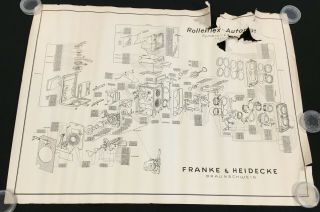 Exploded Diagram / Schematic For Rolleiflex - Automat Franke & Heidecke Oem Poster