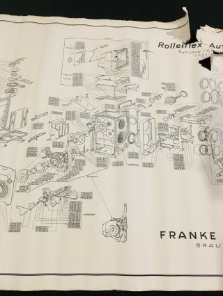 Exploded Diagram / Schematic for Rolleiflex - Automat Franke & Heidecke OEM Poster 3
