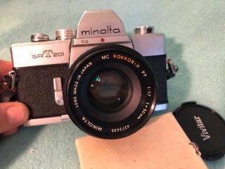 Minolta Srt 201 35mm Film Camera With 50mm Md Lens