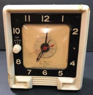 Vintage Bakelite Ge General Electric Beam Alarm Clock Cord & Outlet