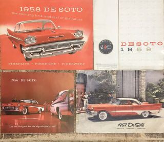 4 Vintage 1956 - 1959 De Soto Car Advertising Brochures Booklets